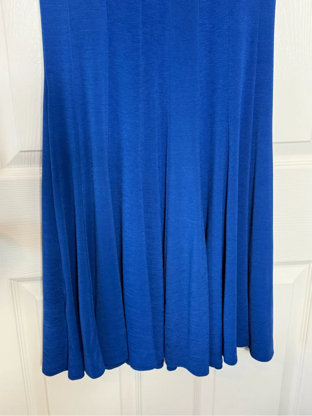 Royal Blue Dressbarn Knit Dress Women’s Size 4 Ruffle Front Dress